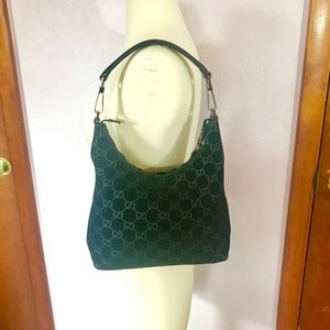 GUCCI GG Pattern Nubuck Leather ShouderBag